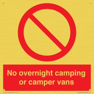 No overnight camping or camper vans